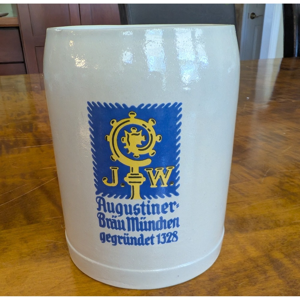 Vintage Augustiner-Brau Pottery Beer Stein Germany